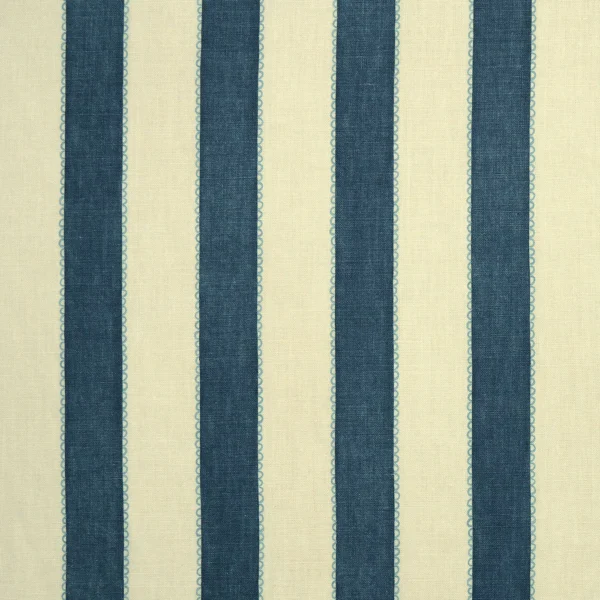 Lola Stripe Fabric from Linwood Fabrics Lola collection - blue striped linen