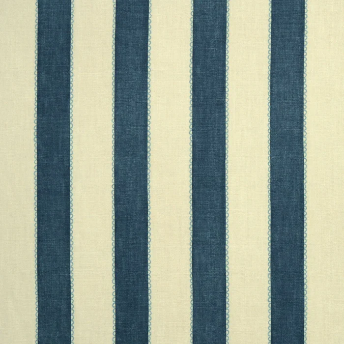 Lola Stripe Fabric - Indigo swatch
