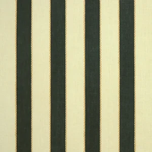 Lola Stripe Fabric from Linwood Fabrics Lola collection - black-grey striped linen