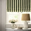 Lola Stripe Fabric from Linwood Fabrics Lola collection - black-grey striped linen