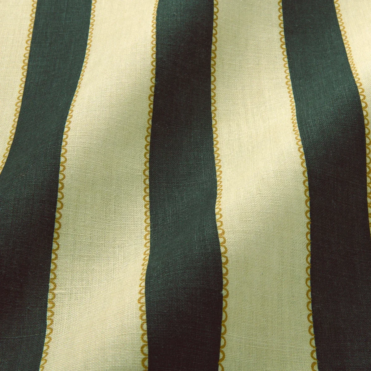 Lola Stripe Fabric - Spellbound by Lola Stripe Fabric from Linwood Fabrics Lola collection - black-grey striped linen