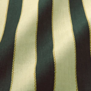 Lola Stripe Fabric from Linwood Fabrics Lola collection - black-grey striped linen