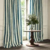 Lola Stripe Fabric from Linwood Fabrics Lola collection - blue striped linen