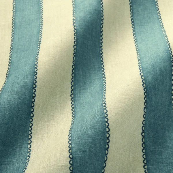 Lola Stripe Fabric from Linwood Fabrics Lola collection - blue striped linen