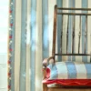 Lola Stripe Fabric from Linwood Fabrics Lola collection - blue striped linen