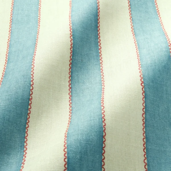 Lola Stripe Fabric from Linwood Fabrics Lola collection - blue striped linen