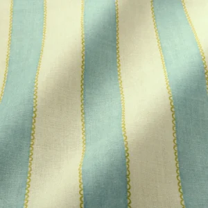 Lola Stripe Fabric from Linwood Fabrics Lola collection - blue striped linen