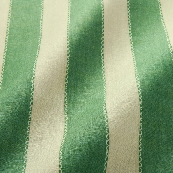Lola Stripe Fabric from Linwood Fabrics Lola collection - green striped linen