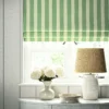 Lola Stripe Fabric from Linwood Fabrics Lola collection - green striped linen