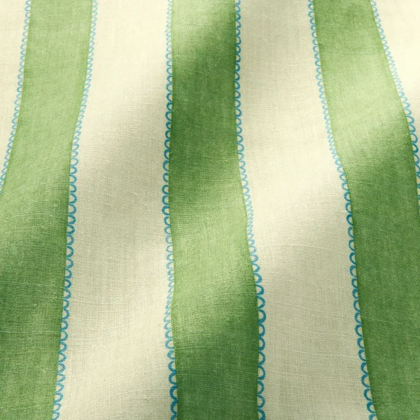 Lola Stripe Fabric from Linwood Fabrics Lola collection - green striped linen