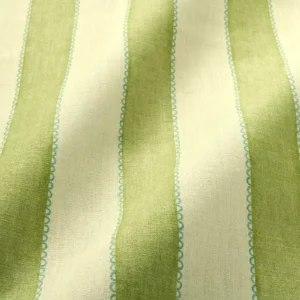 Lola Stripe Fabric from Linwood Fabrics Lola collection - green striped linen
