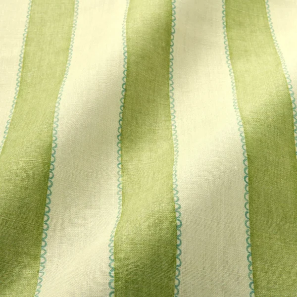 Lola Stripe Fabric from Linwood Fabrics Lola collection - green striped linen
