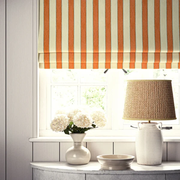 Lola Stripe Fabric from Linwood Fabrics Lola collection - red striped linen