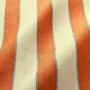 Lola Stripe Fabric from Linwood Fabrics Lola collection - red striped linen