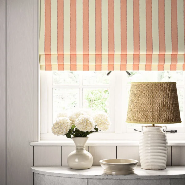 Lola Stripe Fabric from Linwood Fabrics Lola collection - pink striped linen