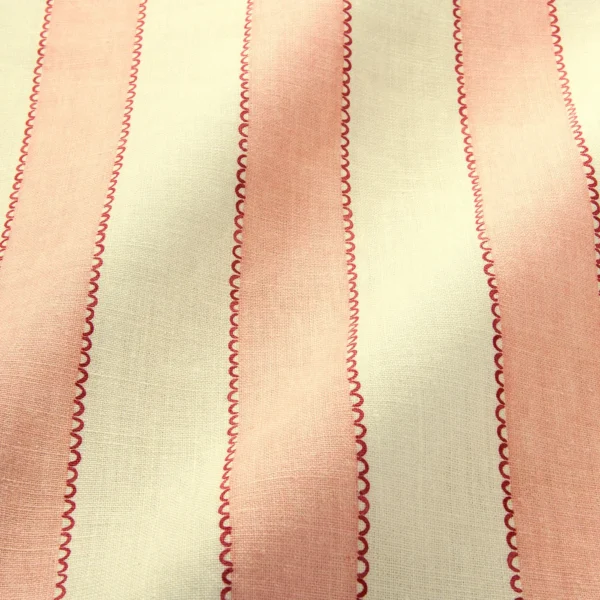 Lola Stripe Fabric from Linwood Fabrics Lola collection - pink striped linen