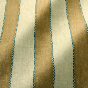 Lola Stripe Fabric from Linwood Fabrics Lola collection - brown striped linen