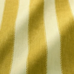 Lola Stripe Fabric from Linwood Fabrics Lola collection - yellow striped linen