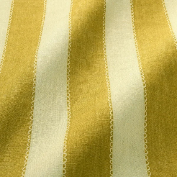 Lola Stripe Fabric from Linwood Fabrics Lola collection - yellow striped linen