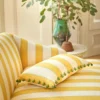 Lola Stripe Fabric from Linwood Fabrics Lola collection - yellow striped linen
