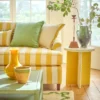 Lola Stripe Fabric from Linwood Fabrics Lola collection - yellow striped linen