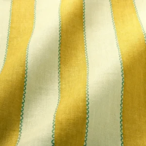 Lola Stripe Fabric from Linwood Fabrics Lola collection - yellow striped linen