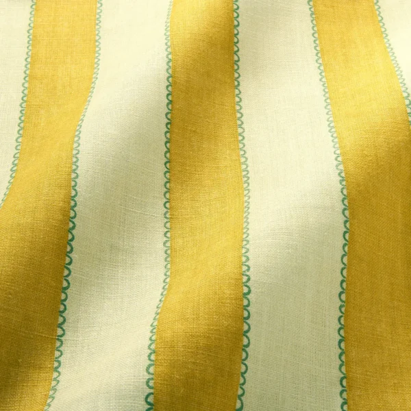 Lola Stripe Fabric from Linwood Fabrics Lola collection - yellow striped linen