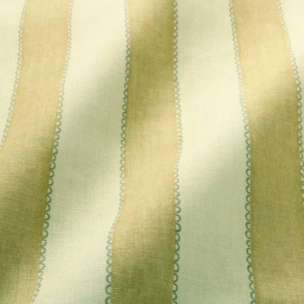 Lola Stripe Fabric - Haystack by Lola Stripe Fabric from Linwood Fabrics Lola collection - yellow striped linen