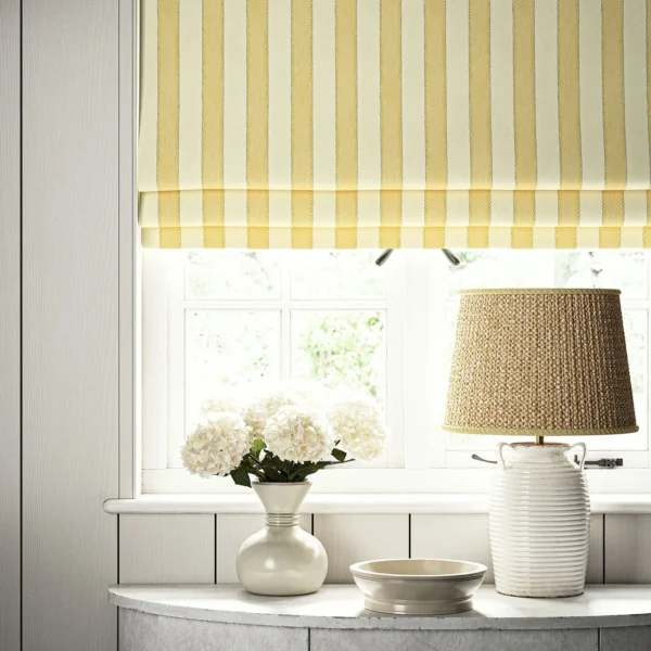 Lola Stripe Fabric from Linwood Fabrics Lola collection - yellow striped linen