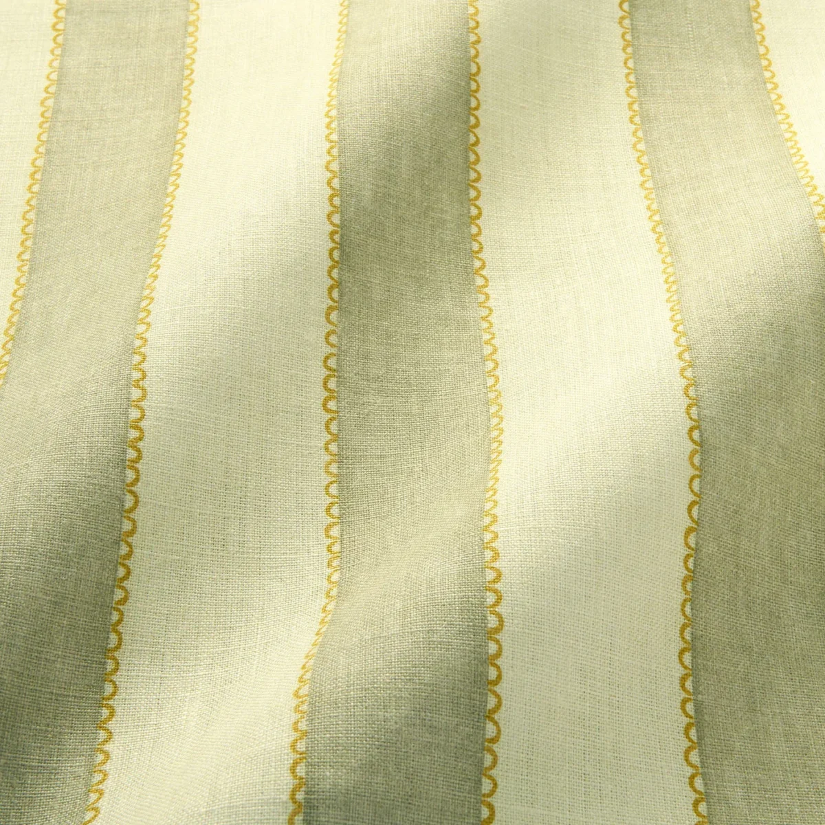 Lola Stripe Fabric - Straw Hat by Lola Stripe Fabric from Linwood Fabrics Lola collection - black-grey striped linen