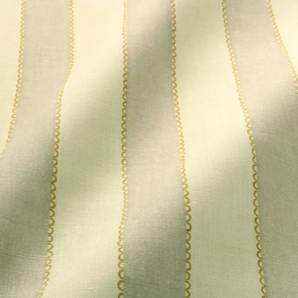 Lola Stripe Fabric - Crystal Ball by Lola Stripe Fabric from Linwood Fabrics Lola collection - neutral striped linen