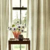 Lola Stripe Fabric from Linwood Fabrics Lola collection - neutral striped linen