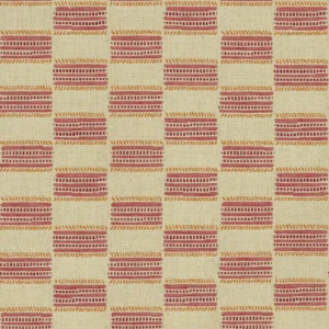 Strata Fabric from Linwood Fabrics Chesil collection - red checked woven