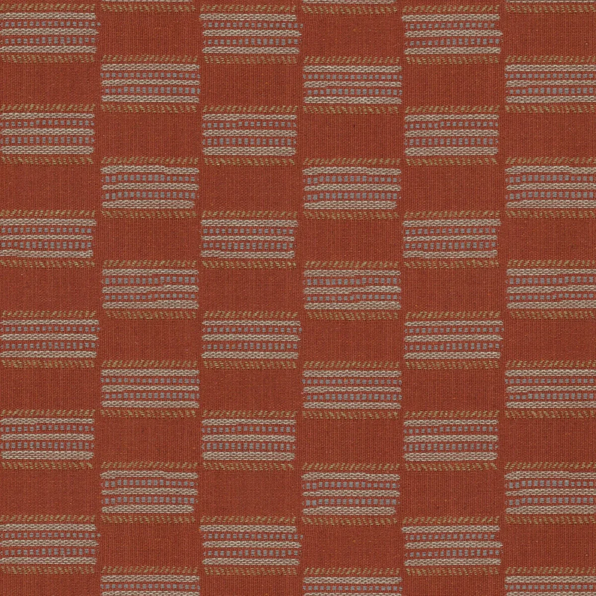 Strata Fabric from Linwood Fabrics Chesil collection - red checked woven