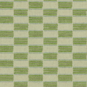 Strata Fabric from Linwood Fabrics Chesil collection - green checked woven