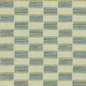 Strata Fabric from Linwood Fabrics Chesil collection - blue checked woven