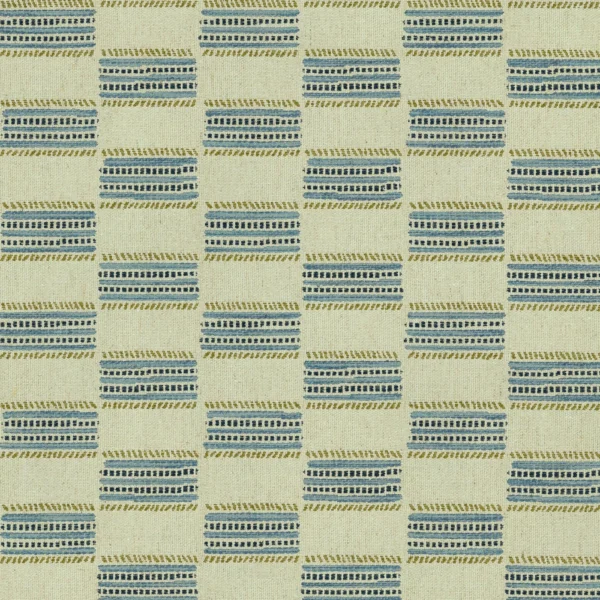 Strata Fabric - Bluestone by Strata Fabric from Linwood Fabrics Chesil collection - blue checked woven