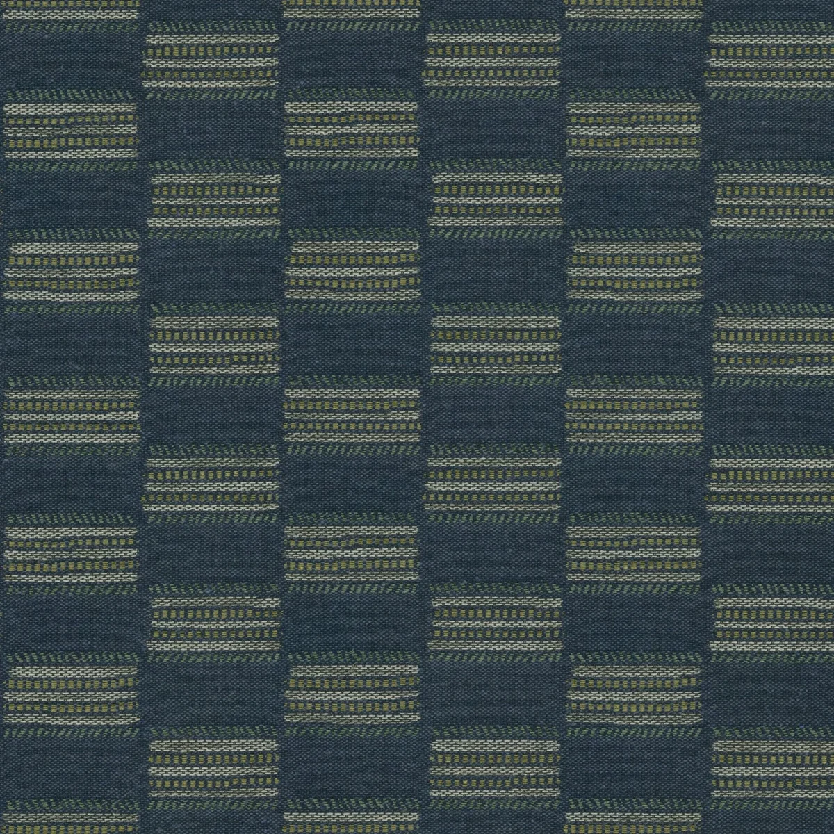 Strata Fabric - Denim by Strata Fabric from Linwood Fabrics Chesil collection - blue checked woven