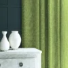Cobblestone Fabric from Linwood Fabrics Chesil collection - green plain woven