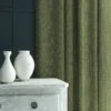 Cobblestone Fabric from Linwood Fabrics Chesil collection - green plain woven