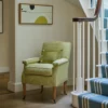 Jetty Fabric from Linwood Fabrics Chesil collection - green plain woven