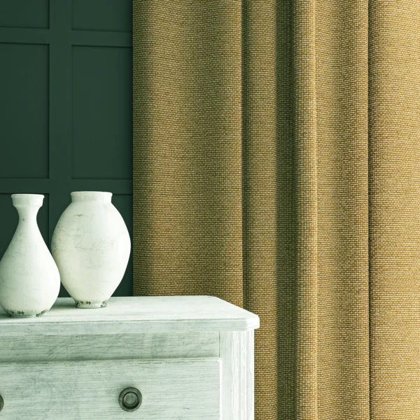 Jetty Fabric - Sahara by Jetty Fabric from Linwood Fabrics Chesil collection - yellow plain woven