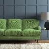 Jetty Fabric from Linwood Fabrics Chesil collection - green plain woven