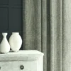 Jetty Fabric from Linwood Fabrics Chesil collection - black-grey plain woven