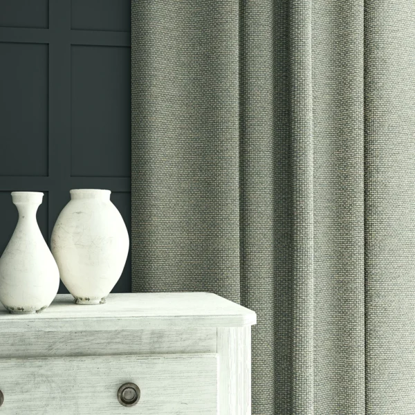 Jetty Fabric - Dove by Jetty Fabric from Linwood Fabrics Chesil collection - black-grey plain woven