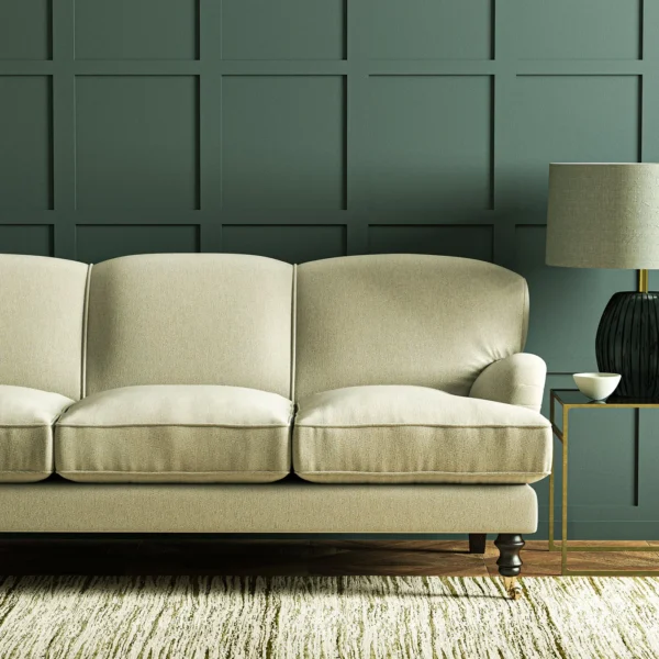 Tidal Fabric - Linen by Tidal Fabric from Linwood Fabrics Chesil collection - black-grey contemporary woven