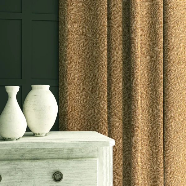 Tidal Fabric - Apricot by Tidal Fabric from Linwood Fabrics Chesil collection - brown contemporary woven