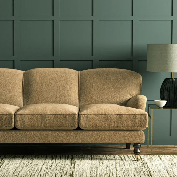 Tidal Fabric - Apricot by Tidal Fabric from Linwood Fabrics Chesil collection - brown contemporary woven