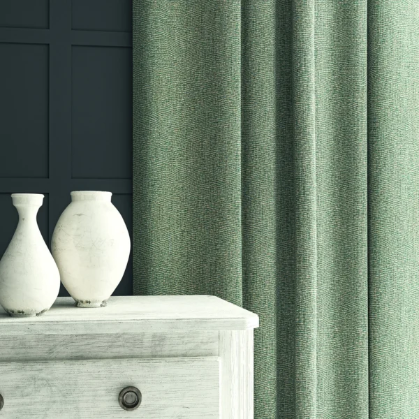 Tidal Fabric - Cyan by Tidal Fabric from Linwood Fabrics Chesil collection - blue contemporary woven
