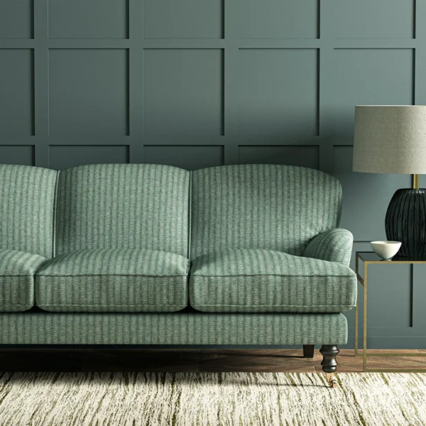 Lamina Fabric - Ocean by Lamina Fabric from Linwood Fabrics Chesil collection - blue contemporary woven